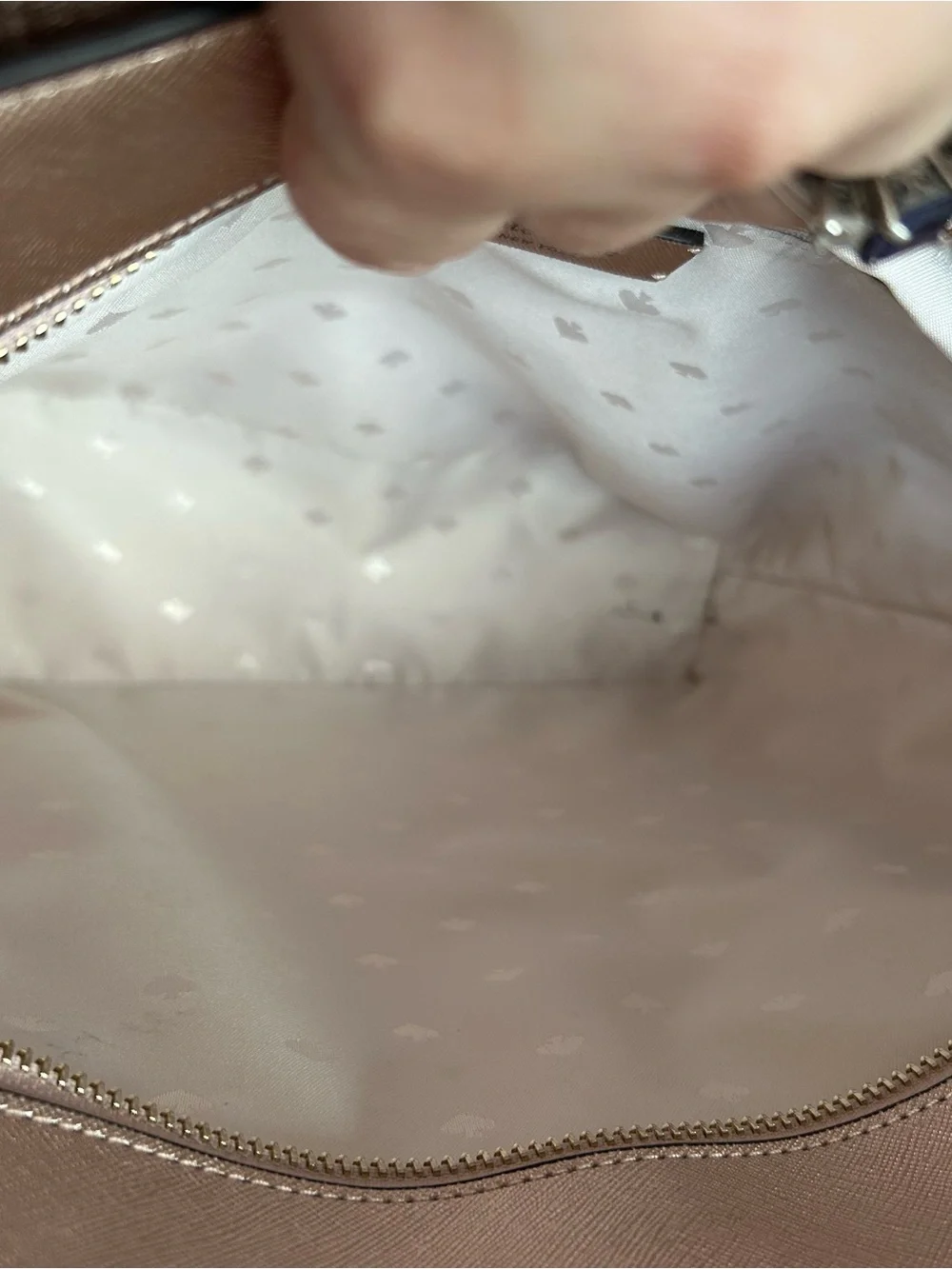 Kate Spade Tinsel Tote in Rose Gold Glitter GUC